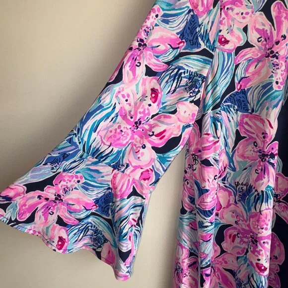 NWT Lilly Pulitzer Ophelia Swing Dress Size XL Hypes & Stripes Navy Pink - Picture 6 of 14